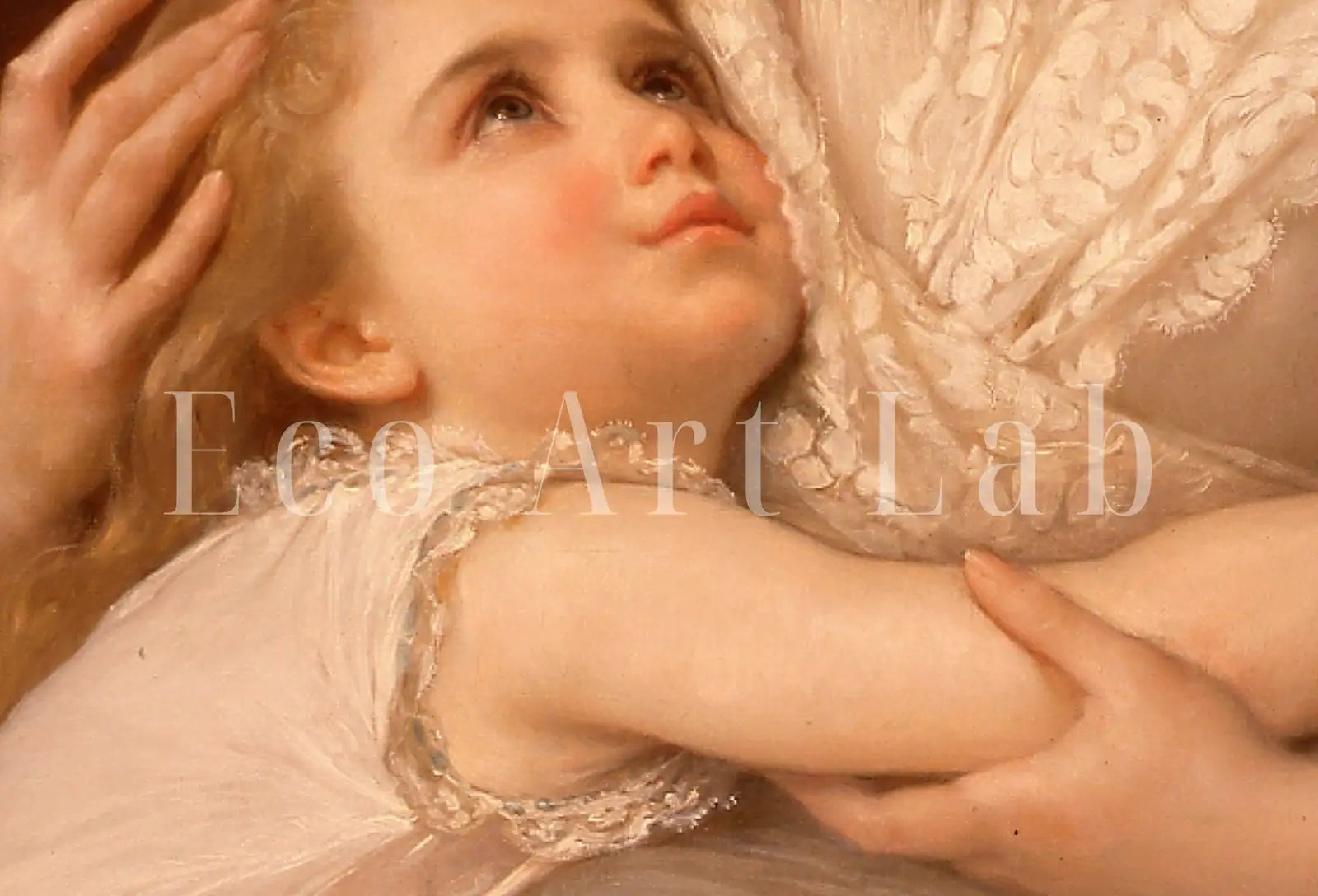 Included artwork preview showing first selection of artworks from Motherhood Art Print. Pardon Mama by Émile Munier Vintage Mother and Child Painting, Nursery Art. Printable Wall Art. Downloadable Art.