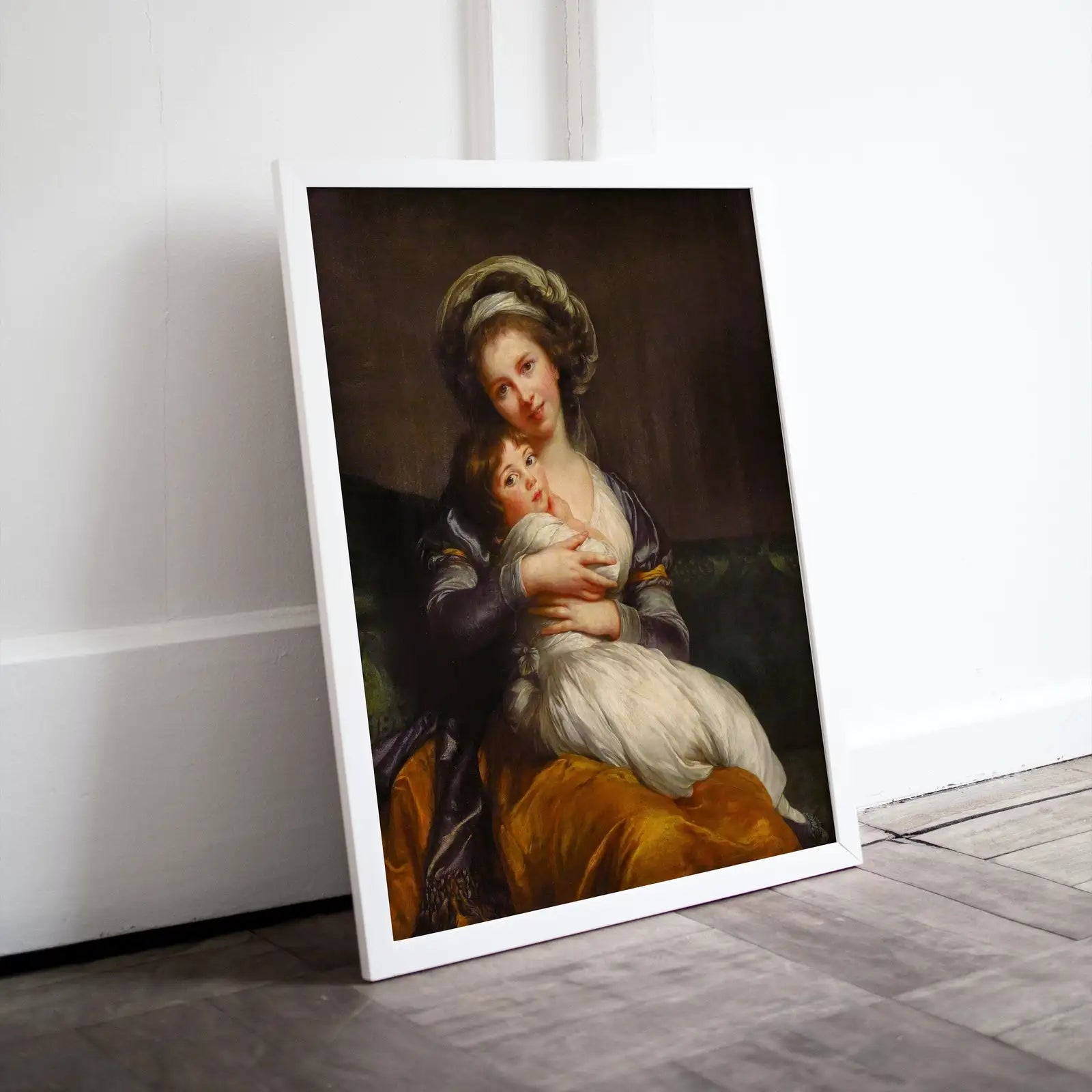 Included artwork preview showing first selection of artworks from Motherhood Art Print. Self Portrait with Daughter. Vintage Mother and Child Painting, Nursery Art. Printable Wall Art. Downloadable Art.