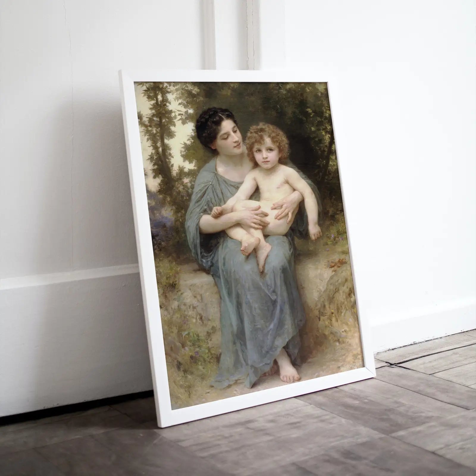 Included artwork preview showing first selection of artworks from Motherhood Art Print. Vintage Mother and Child Painting, Nursery Art. Printable Wall Art. Downloadable Art. Vintage Portrait Painting..