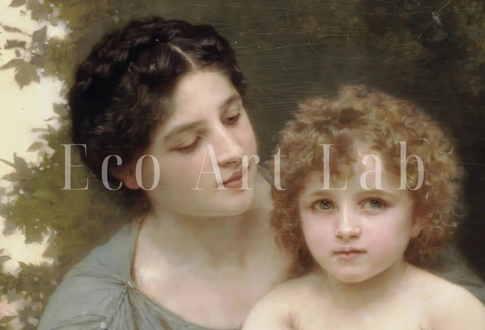 Second included artwork preview from Motherhood Art Print. Vintage Mother and Child Painting, Nursery Art. Printable Wall Art. Downloadable Art. Vintage Portrait Painting. featuring various scenes.