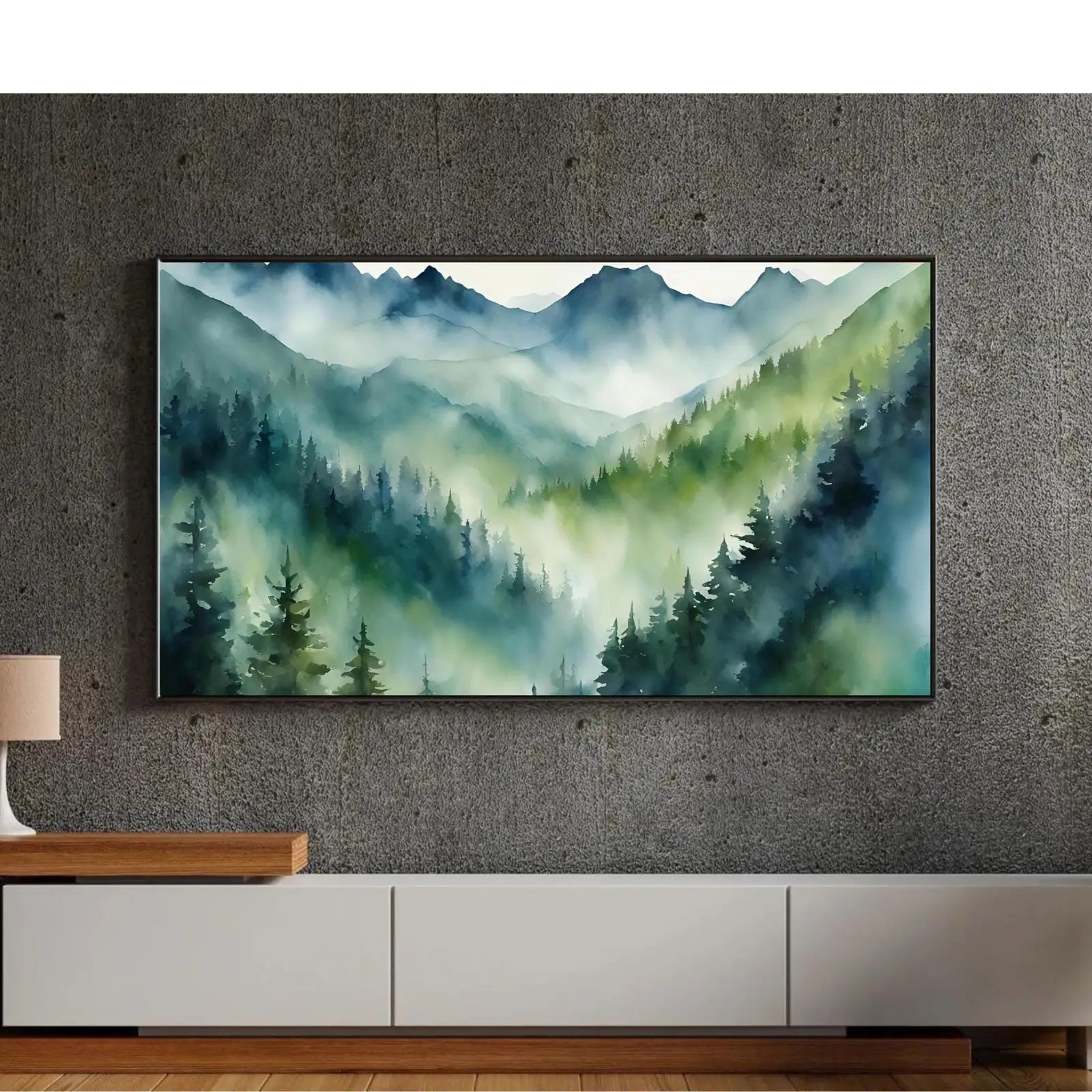 Mountain Forest Art for Samsung Frame TV I Nature Landscape Decor for Frame TV I Mountain Forest Scene Digital Download – Frame TV Digital Download Art – Digital Download