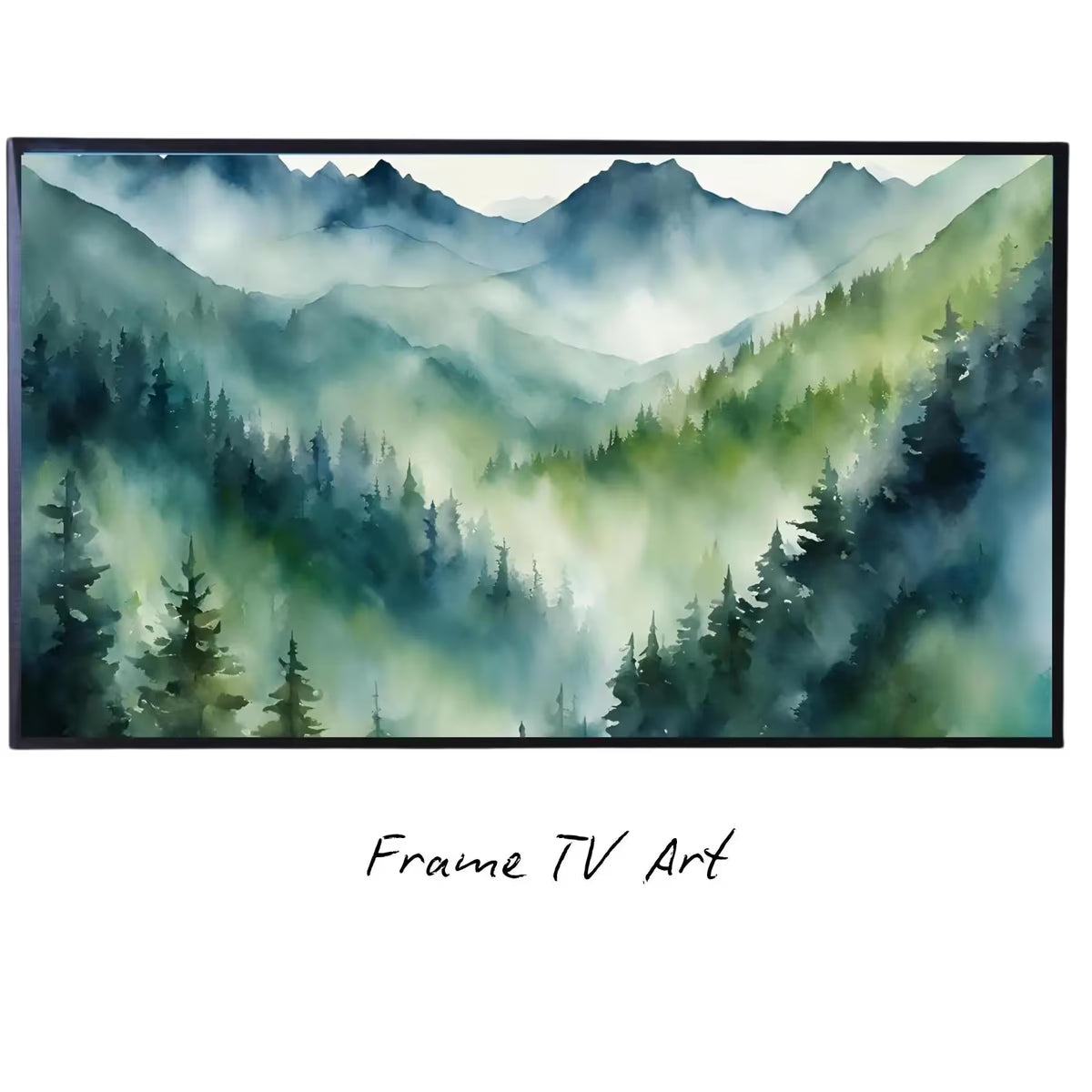 Mountain Forest Art for Samsung Frame TV I Nature Landscape Decor for Frame TV I Mountain Forest Scene  – Frame TV  Art