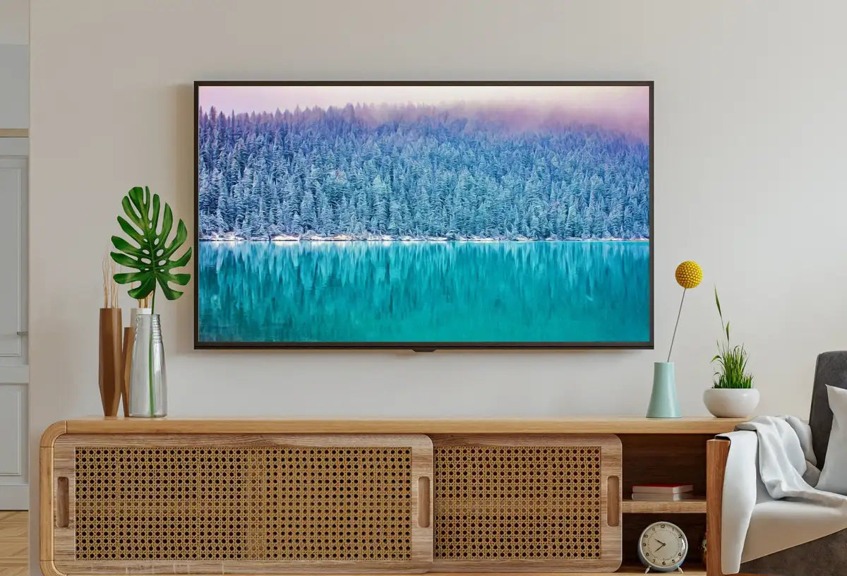Mountain Lake Landscape Frame TV Art. Winter Art, Digital Download, Digital Art for Tv, Winter Digital Art Frame TV Art – Frame TV Digital Download Art – Digital Download