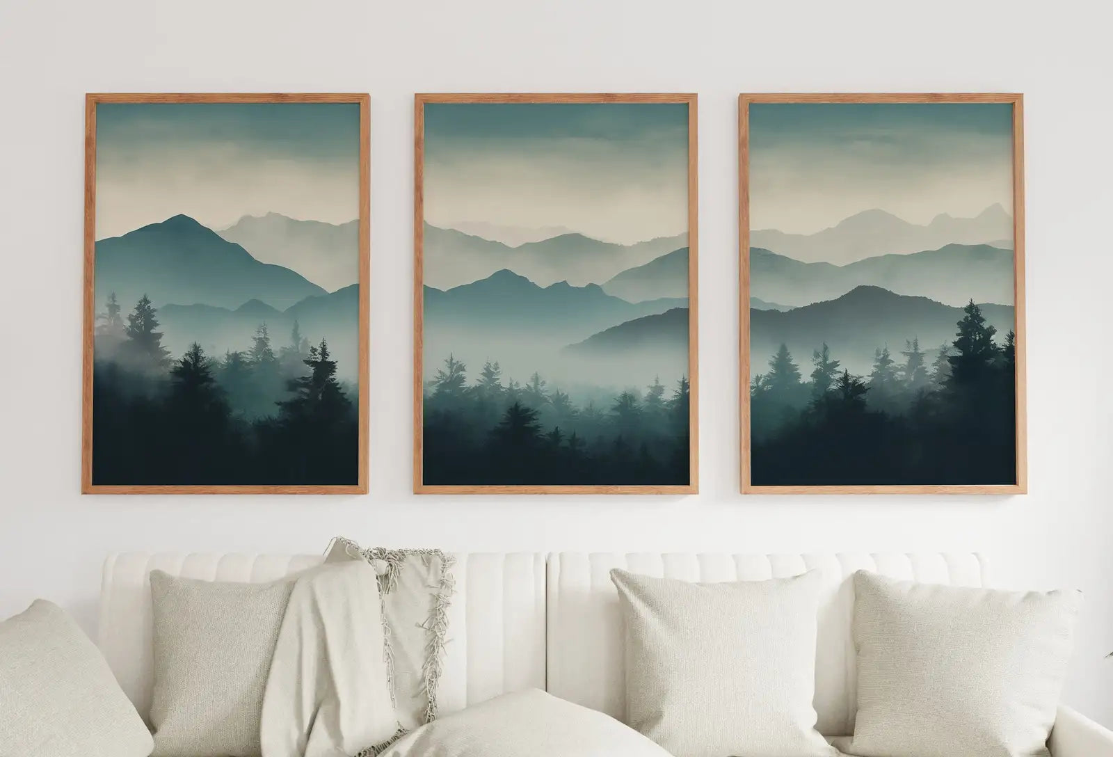Mountain Print Set of 3. Abstract Landscape Watercolor Mountain. Nature Prints. Modern Minimal Wall Decor. Digital Pine Forest wall Art – Printable Wall Art Set (Digital Download) – Digital Download