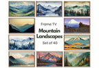 Mountain Wall Art - Samsung Frame TV Art Set. Mountain Landscape Paintings. Original Artwork . Instant Download Frame TV Art Set of 40 – Frame TV Art Set