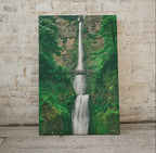 Multnomah Falls Painting Printable Wall Art. Instant Download Print of a Waterfall with Bridge in the Woods. Nature Print Home Decor – Printable Wall Art