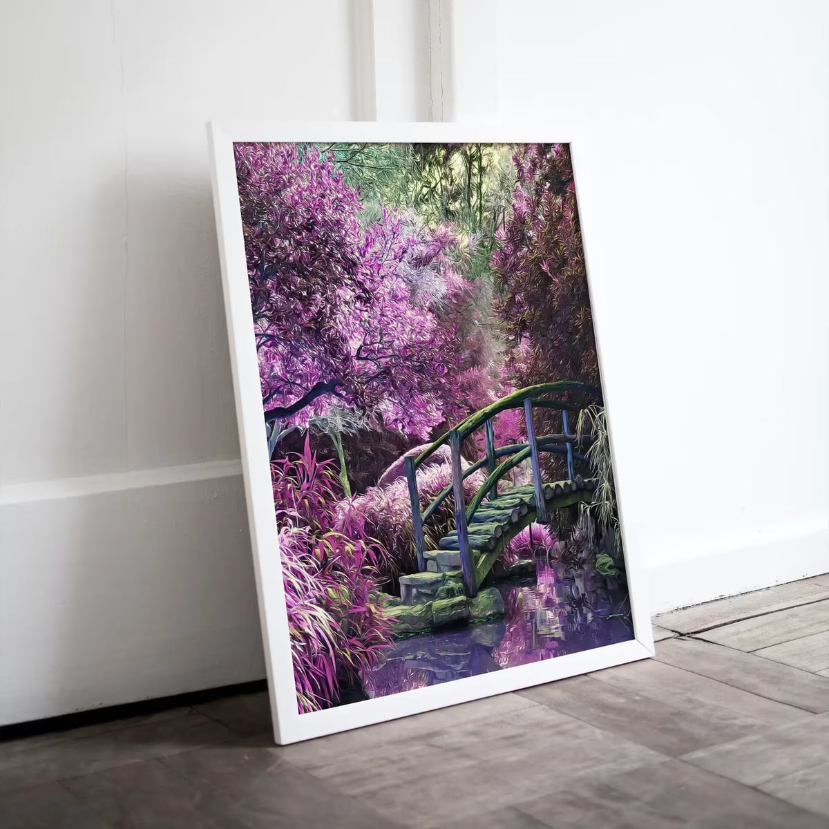 Mystical Garden Colorful Digital Painting. Floral Decor Botanical Landscape Painting. Spring Garden Print Flowers Contemporary Printable Art – Printable Wall Art