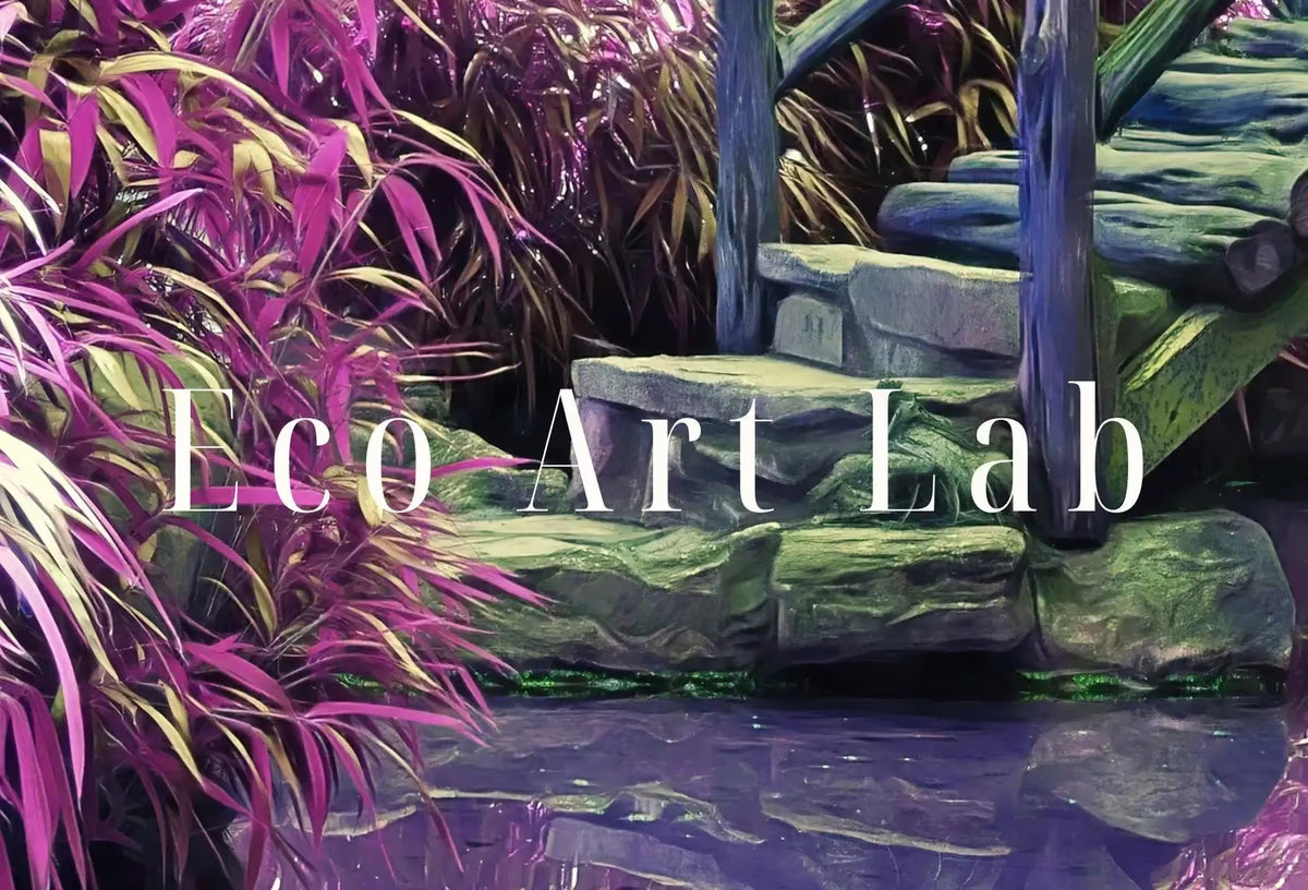 Mystical Garden Colorful Digital Painting. Floral Decor Botanical Landscape Painting. Spring Garden Print Flowers Contemporary Printable Art – Printable Wall Art