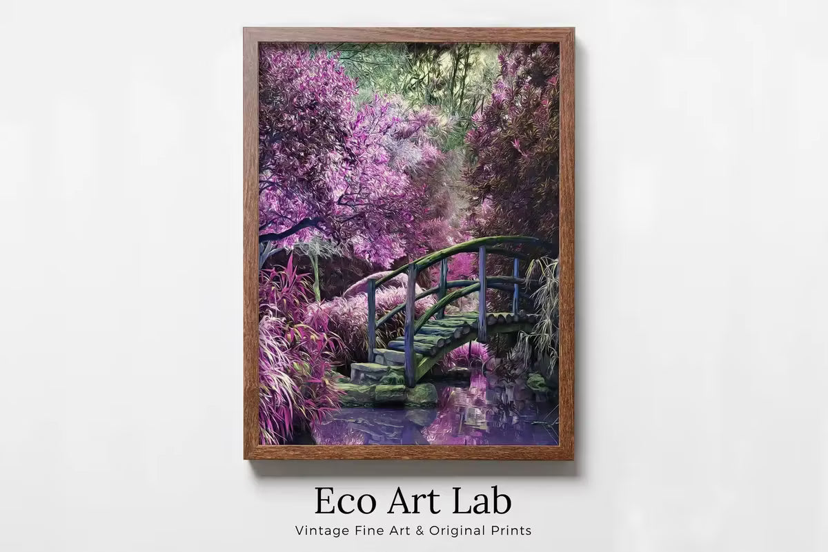 Mystical Garden Colorful Digital Painting. Floral Decor Botanical Landscape Painting. Spring Garden Print Flowers Contemporary Printable Art – Printable Wall Art