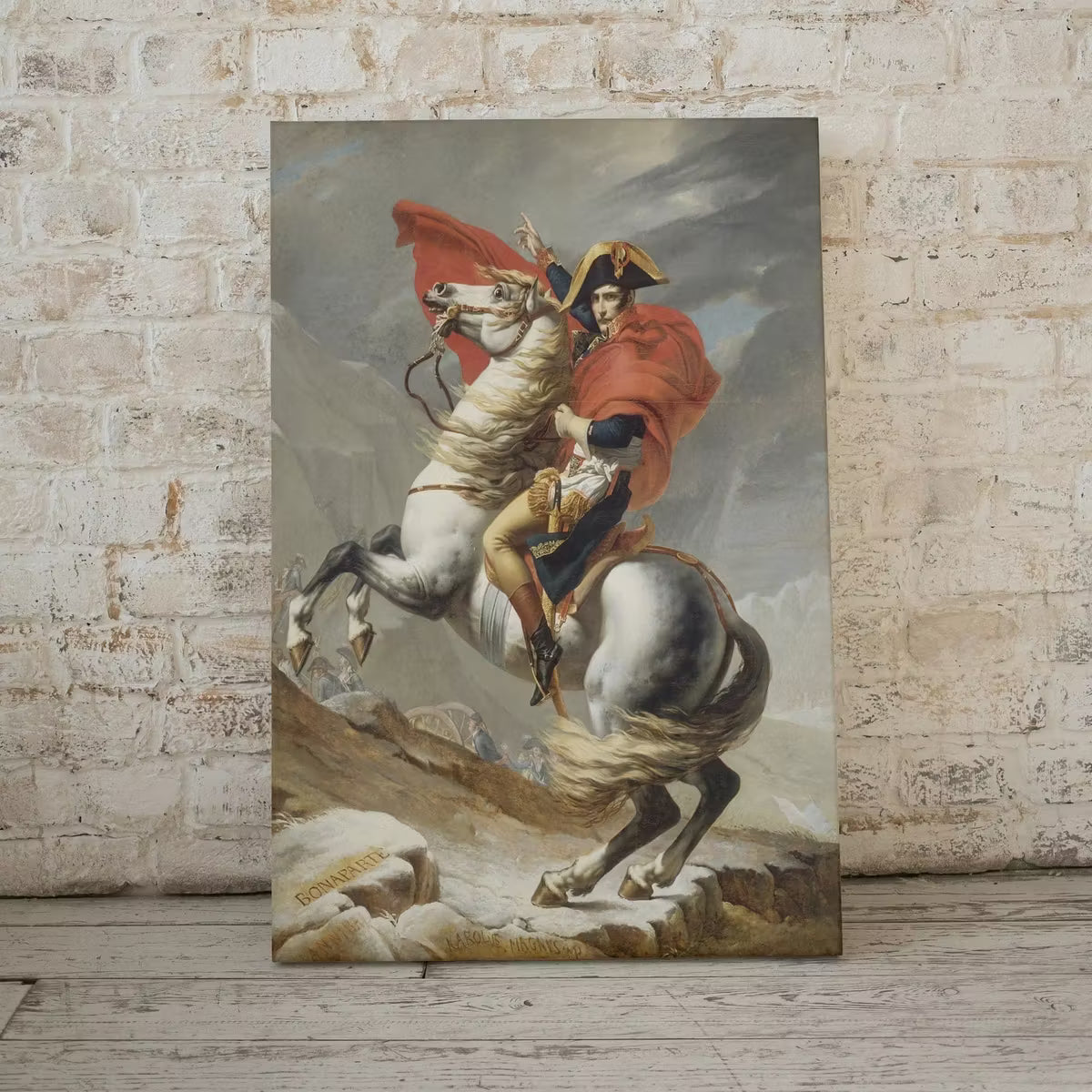 Napoleon Bonaparte Crossing The Alps. Red Cape Version. Famous Historical Poster Print. Printable Wall Art. French History Art Reproduction – Printable Wall Art