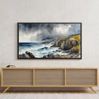 Nautical Decor Frame TV Art. Coastal Home 4K Wall Art. Watercolor Landscape Ocean Scene. – Frame TV Digital Download Art – Digital Download
