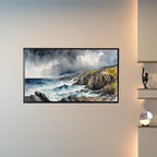 Nautical Decor Frame TV Art. Coastal Home 4K Wall Art. Watercolor Landscape Ocean Scene. – Frame TV Digital Download Art – Digital Download