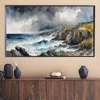 Nautical Decor Frame TV Art. Coastal Home 4K Wall Art. Watercolor Landscape Ocean Scene. – Frame TV Digital Download Art – Digital Download