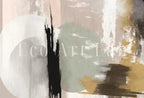 Ensemble de 2 tableaux imprimables d’art abstrait moderne neutre. Tableaux abstraits minimalistes noir et beige. Mur de galerie neutre. Décoration murale Japandi.