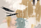 Ensemble de 2 tableaux imprimables d’art abstrait moderne neutre. Tableaux abstraits minimalistes noir et beige. Mur de galerie neutre. Décoration murale Japandi.