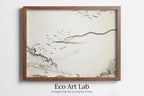 Framed view of Neutral Beach Art Print Muted Coastal Painting. Minimalist Mountain Wall Art. Abstract Mountains Landscape Poster. Soft Aesthetic Beach Art – printable wall art digital download.