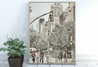 New York City Street View Urban Landscape Painting, Printable Wall Art, for Home or Office Decor, Print Digital Art Instant Download – Printable Wall Art