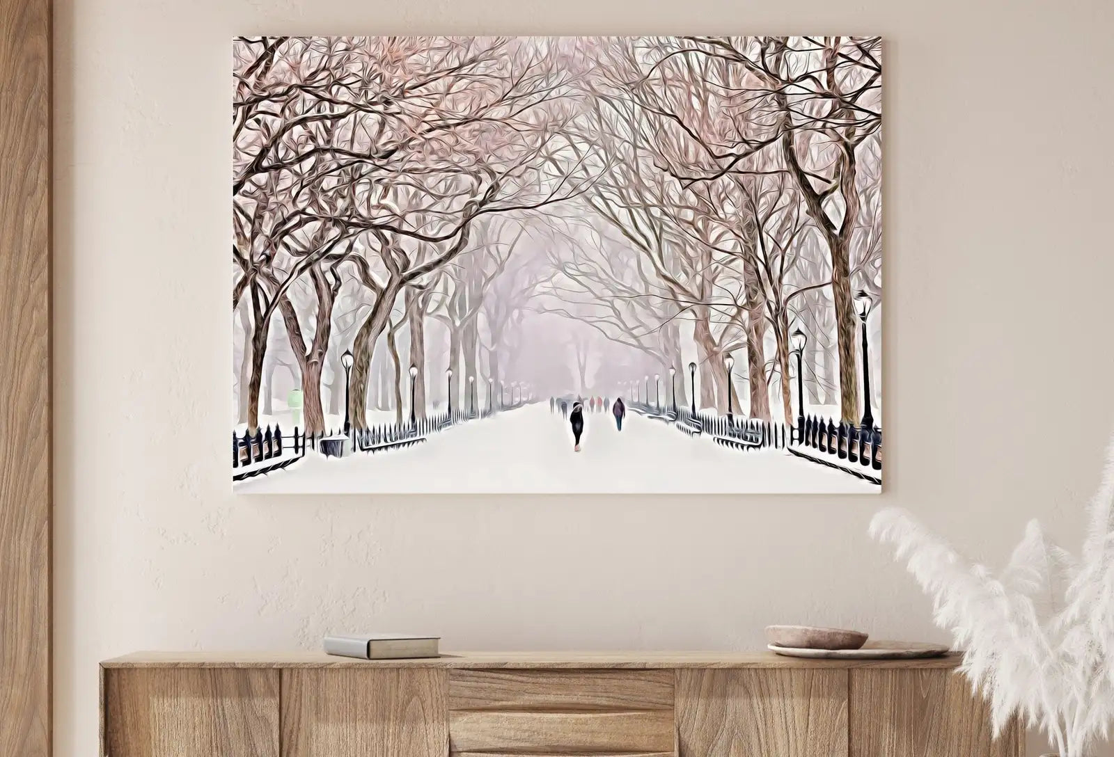 Second included artwork preview from New York Print Central Park in the Snow Printable Wall Art, New York City Print Digital Art Instant Download Winter Prints Evening Landscape featuring various scenes.