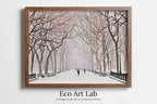 New York Print Central Park in the Snow Printable Wall Art, New York City Print Digital Art Instant Download Winter Prints Evening Landscape – Printable Wall Art