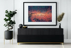 Detail view of artwork from Night Sky Print, Milky Way Abstract Printable Wall Art. Constellation Print Galaxy Wall Art, Instant Download Abstract Wall Decor. Space Art. (variation 2)
