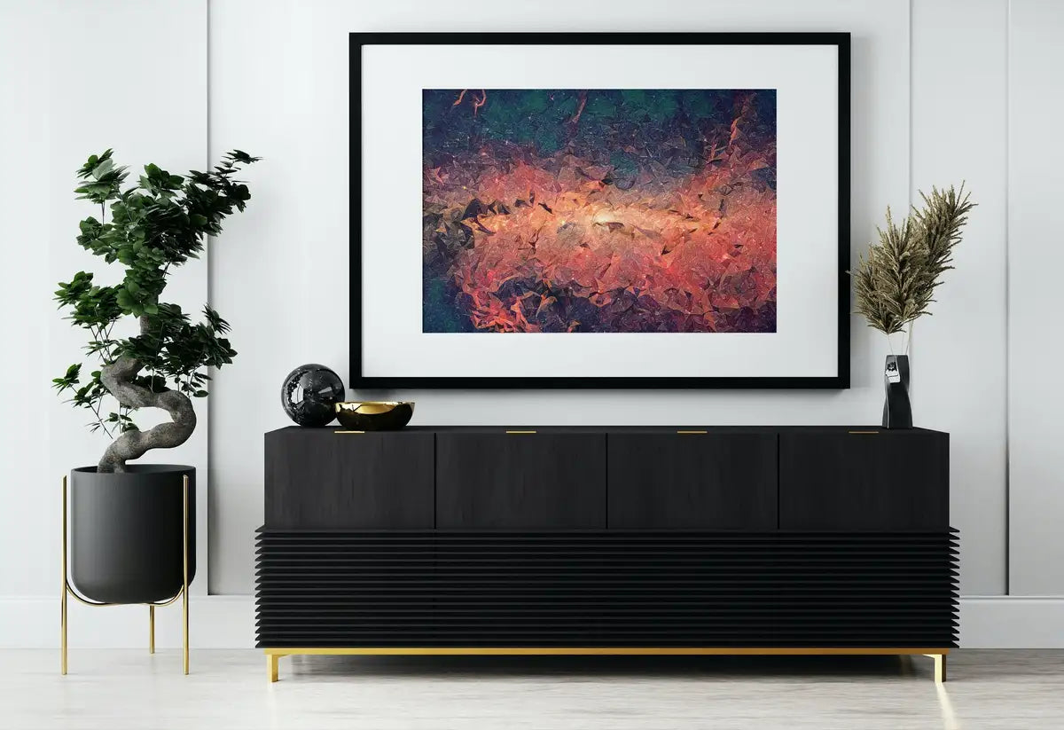 Detail view of artwork from Night Sky Print, Milky Way Abstract Printable Wall Art. Constellation Print Galaxy Wall Art, Instant Download Abstract Wall Decor. Space Art. (variation 2)