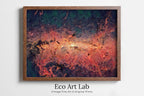 Framed view of Night Sky Print, Milky Way Abstract Printable Wall Art. Constellation Print Galaxy Wall Art, Instant Download Abstract Wall Decor. Space Art – printable wall art digital download.
