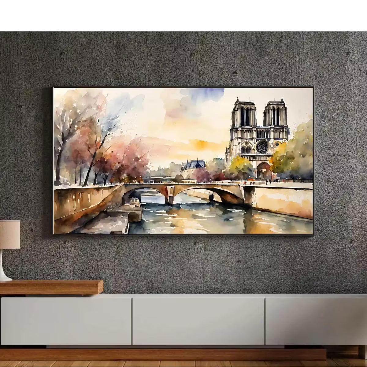 Notre Dame Art For Samsung Frame TV I Colorful Wall Cathedral Decor I 4K Artwork Frame TV Digital Art Display – Frame TV  Art