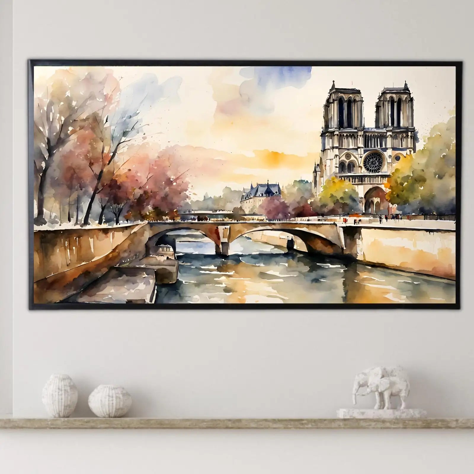 Notre Dame Art For Samsung Frame TV I Colorful Wall Cathedral Decor I 4K Artwork Frame TV Digital Art Display – Frame TV Digital Download Art – Digital Download
