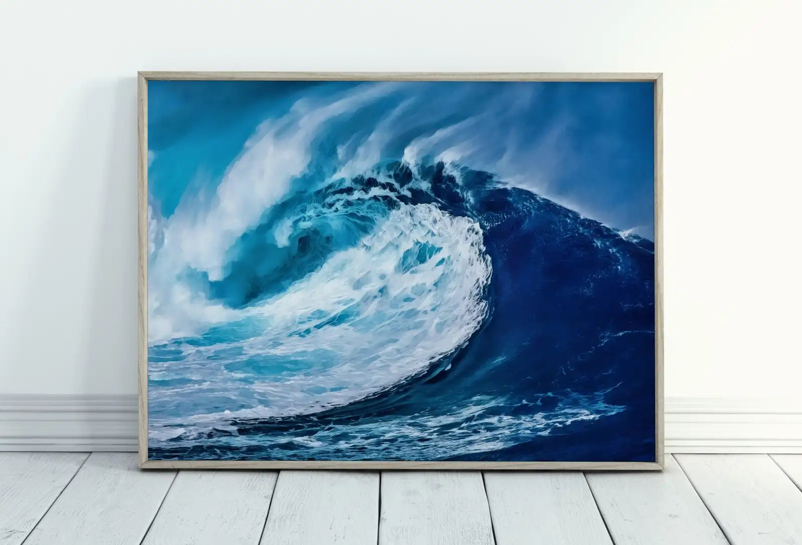 Included artwork preview showing first selection of artworks from Ocean Wave Printable Wall Art. Sea Waves Print Instant Download Ocean Wall Art. Coastal Wall Art Print Nautical Decor Ocean Digital Painting.