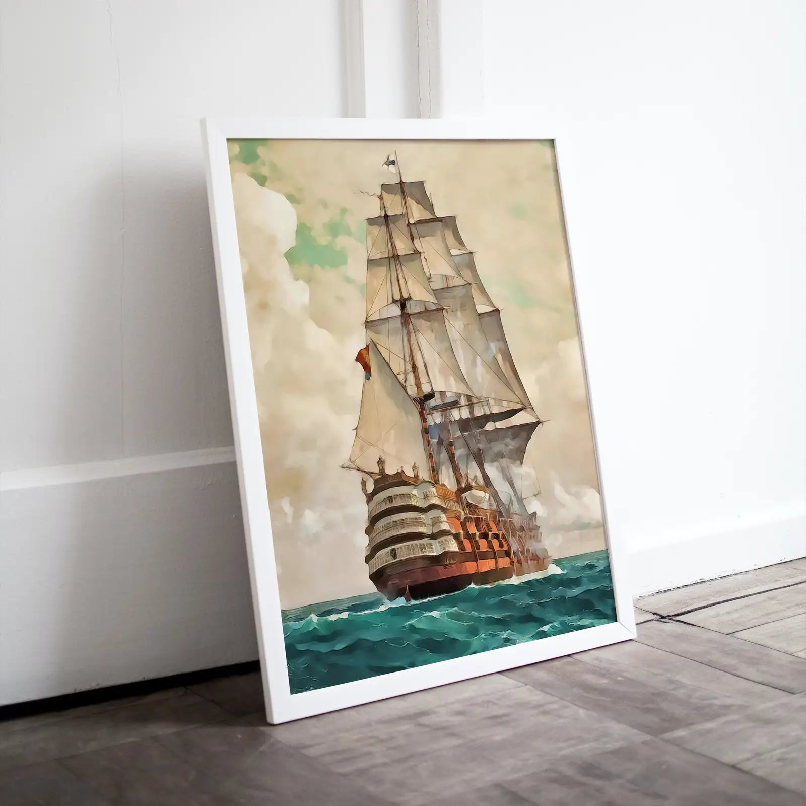 Included artwork preview showing first selection of artworks from Old Sailing Ship at Full Sail. Printable Wall Art. Digital Print, Nautical Wall Decor, Sailboat Print. Vintage Wall Art Prints. Boat Print.