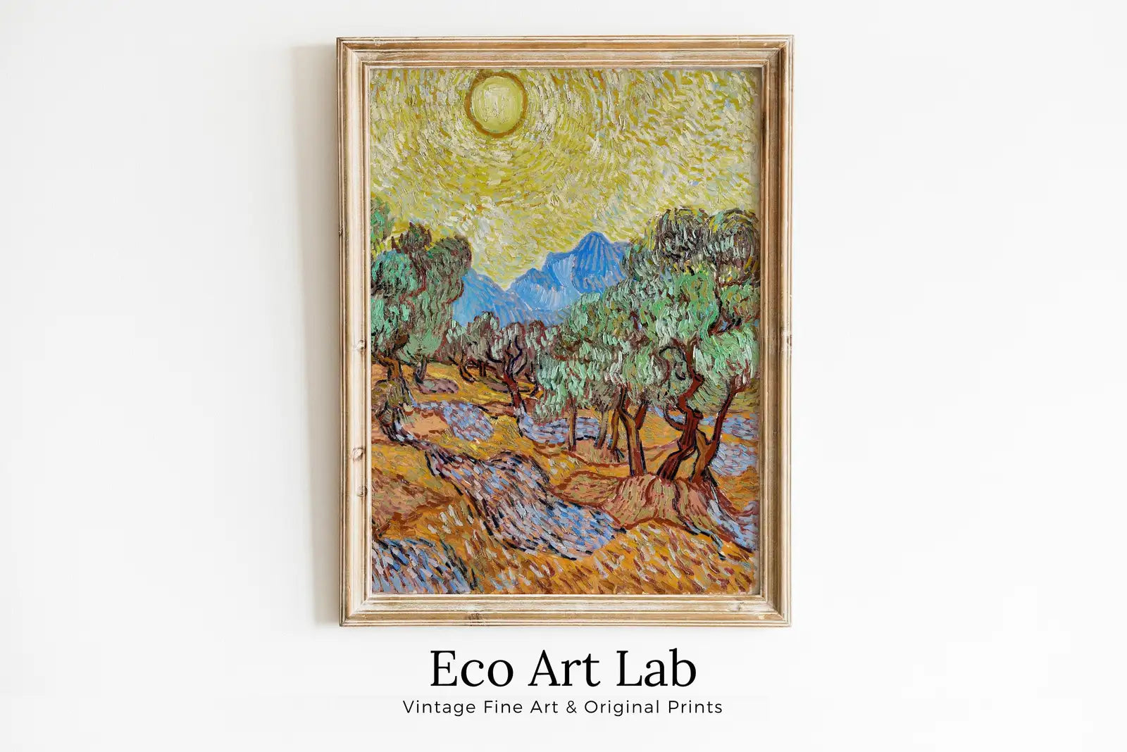 Oliviers de Vincent van Gogh, impression d’art de peinture de paysage célèbre à imprimer. Téléchargement instantané d’impression de Van Gogh, peinture vintage. Impression d’art fin