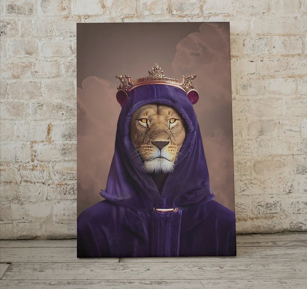 Original King Lion Digital Art Print. Printable Wall Art. Modern Lion Artwork. Instant Download. Contemporary Animal Poster. Lion Portrait – Printable Wall Art Digital Download – Digital Download