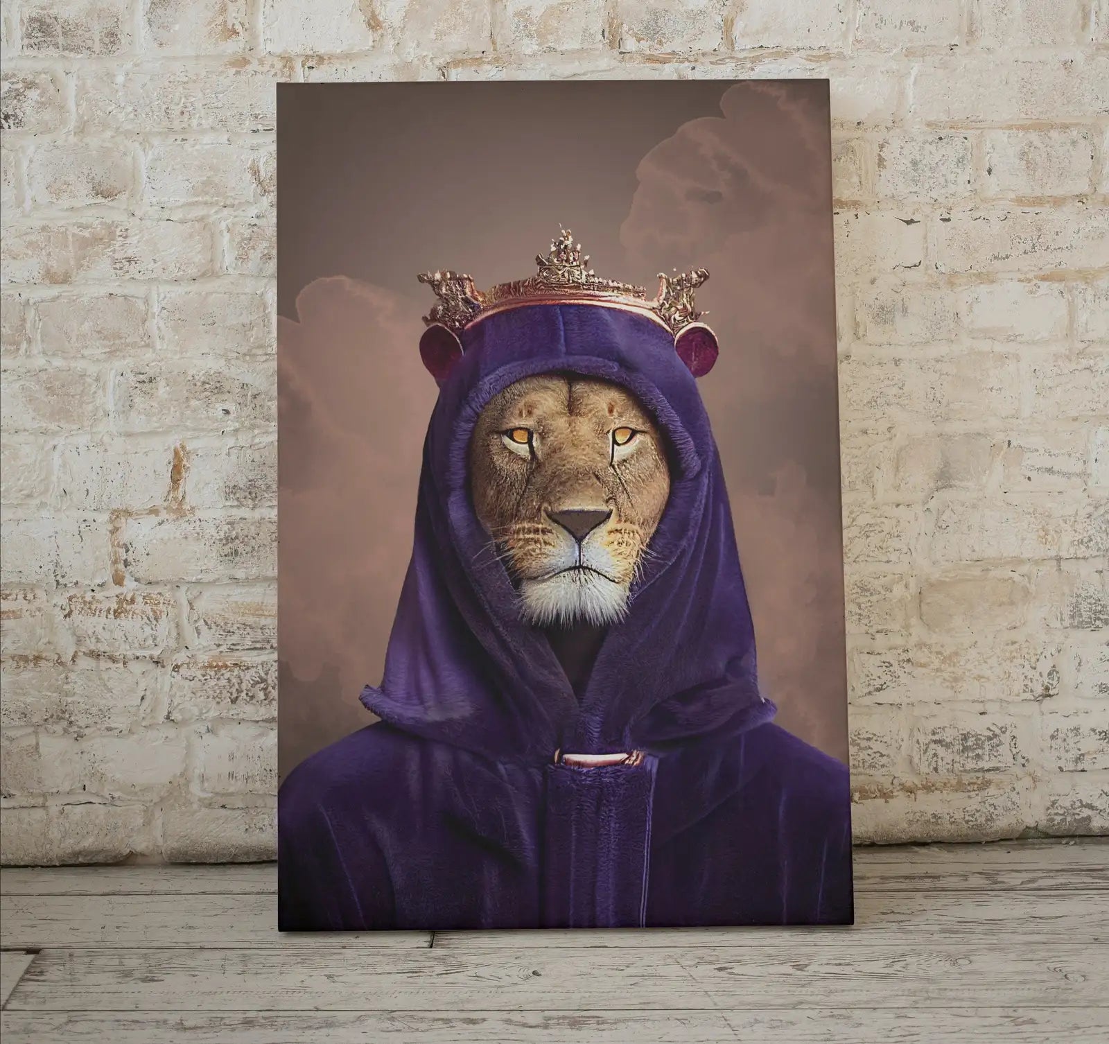 Original King Lion Digital Art Print. Printable Wall Art. Modern Lion Artwork. Instant Download. Contemporary Animal Poster. Lion Portrait – Printable Wall Art Digital Download – Digital Download