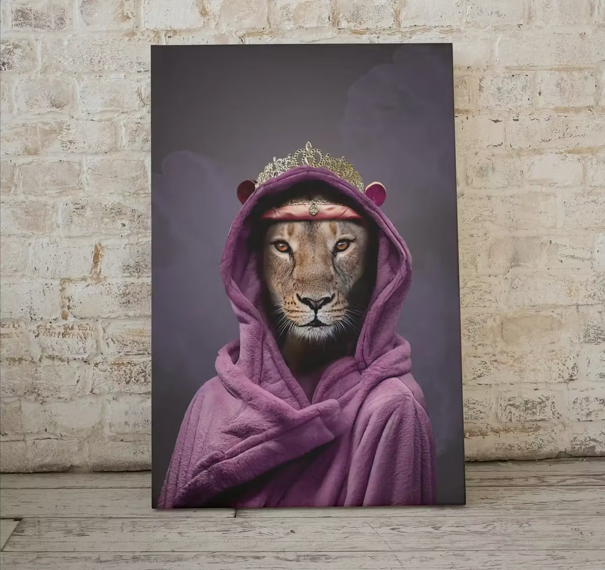 Original Queen Lioness Digital Art Print. Printable Wall Art. Modern Lioness Artwork. Instant Download. Contemporary Poster Lioness Portrait – Printable Wall Art