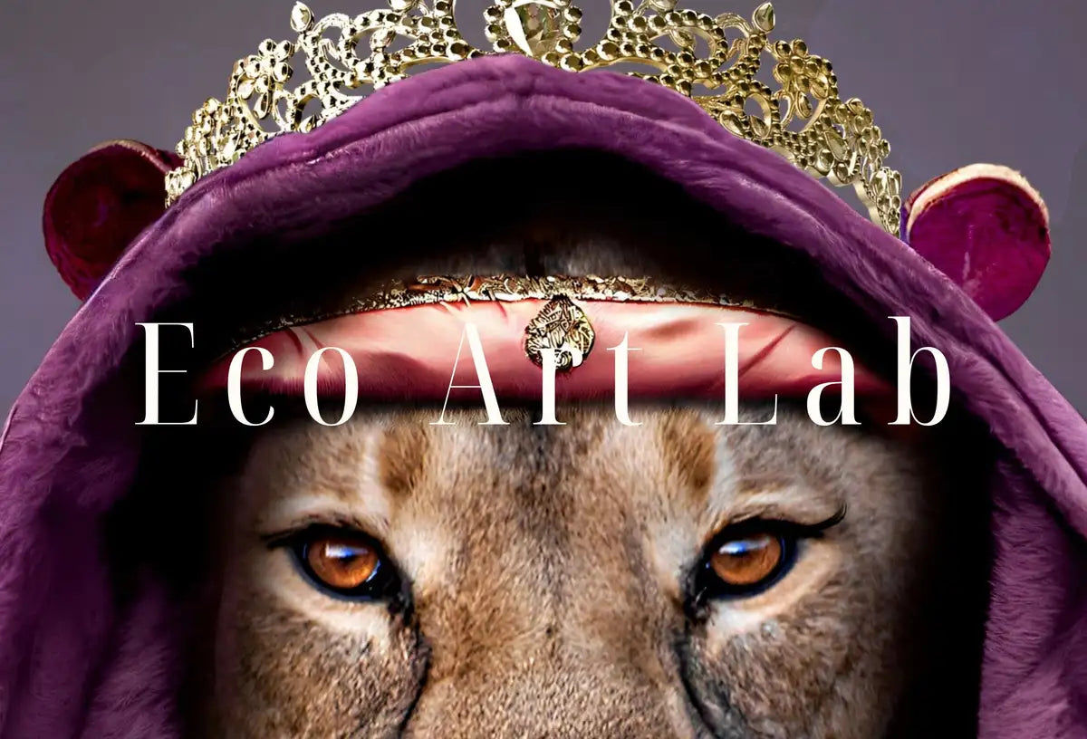 Second included artwork preview from Original Queen Lioness Digital Art Print. Printable Wall Art. Modern Lioness Artwork. Instant Download. Contemporary Poster Lioness Portrait featuring various scenes.