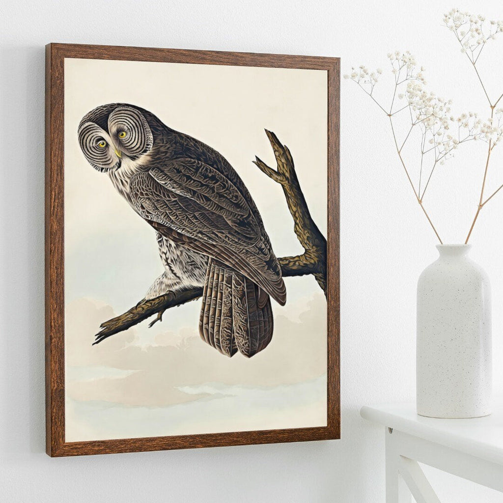 Included artwork preview showing first selection of artworks from Owl Painting Vintage Illustration Art Poster. Instant Download Owl on Tree Branch Owl Print. Printable Owl Art. Antique Owl Painting.