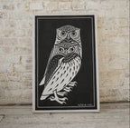 Detail view of artwork from Owls Painting Vintage Art Nouveau Print Wall Art. Instant Download Vintage Owl Poster Julie De Graag Printable Wall Art. Art Nouveau Poster. (variation 1)
