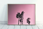 Palm Tree Print With Pink Sky Instant Download Printable Wall Art. Horizontal Palm Tree Art Photography Print, Downloadable Minimalist Decor – Printable Wall Art