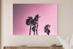 Palm Tree Print With Pink Sky Instant Download Printable Wall Art. Horizontal Palm Tree Art Photography Print, Downloadable Minimalist Decor – Printable Wall Art