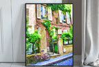Detail view of artwork from Paris Building City Street View Urban Landscape Painting, Printable Wall Art, for Home or Office Decor, Print Digital Art Instant Download. (variation 1)