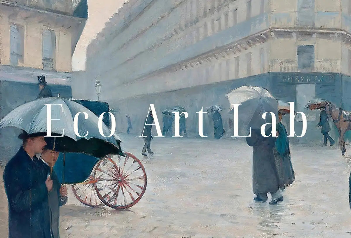 Detail view of artwork from Paris Street Rainy Day Famous Vintage Painting Printable Wall Art. Antique French Art Print Oil Painting. Downloadable Art. Paris Wall Art. (variation 2)