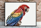Second included artwork preview from Parrot Printable Wall Art, Tropical Bird Digital Painting, Instant Download Exotic Poster Scarlet Macaw Print featuring various scenes.