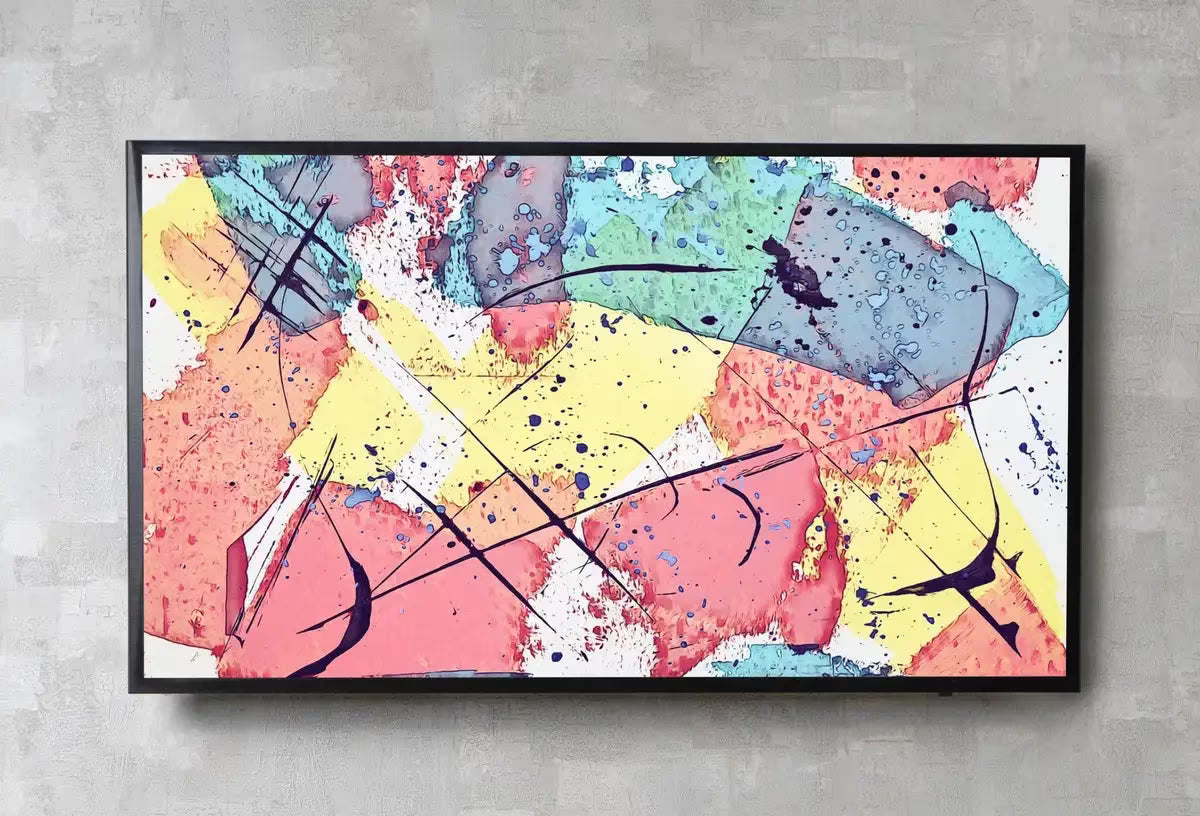 Pastel Pink and Blue Abstract Painting Frame TV Art. , Digital Art for TV, Colorful Wall Art, Abstract Art for The Frame TV – Frame TV  Art