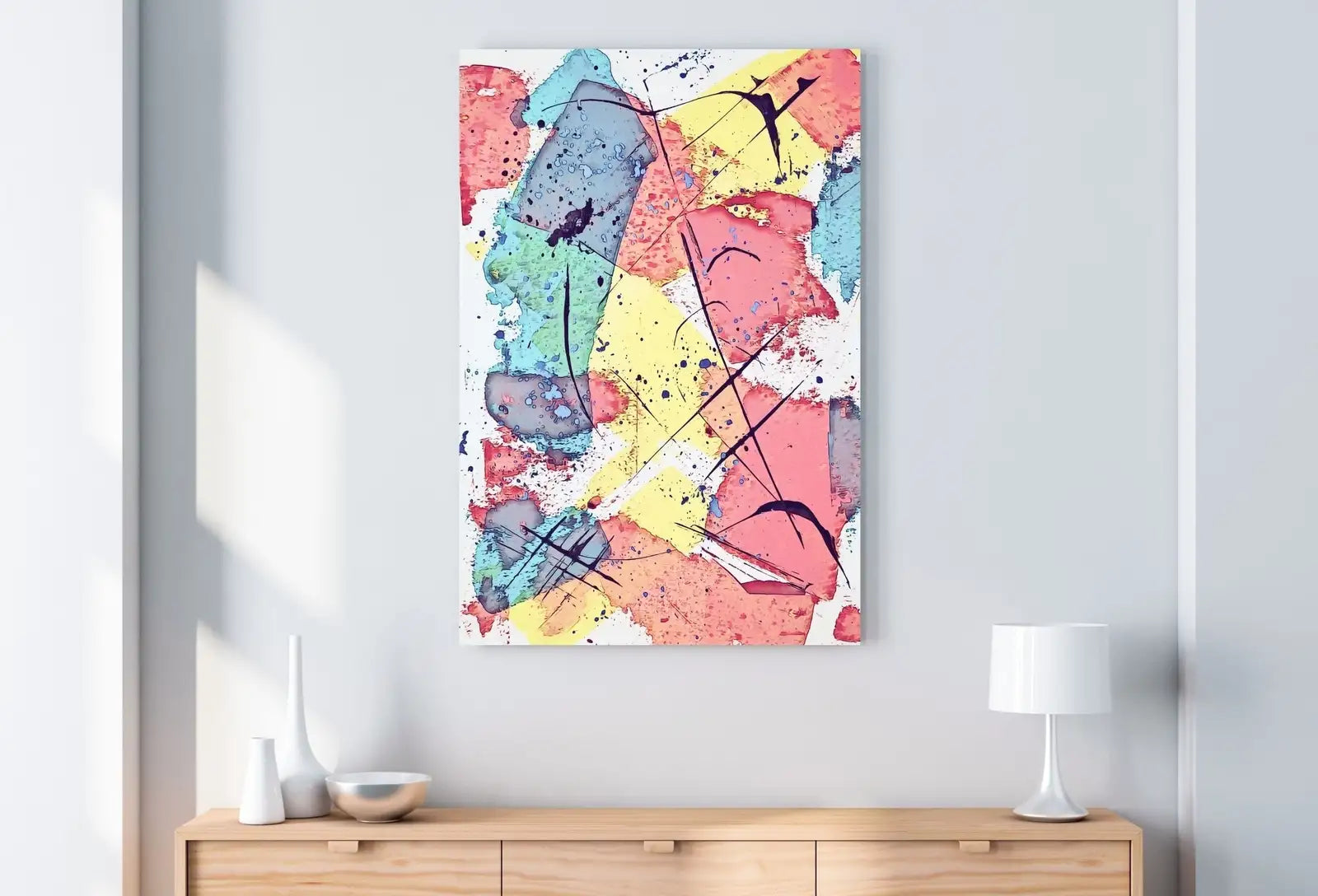 Included artwork preview showing first selection of artworks from Pastel Pink and Blue Abstract Painting Printable Wall Art. Colorful Abstract Wall Art Download. Abstract Art Prints for Home or Office Decor.
