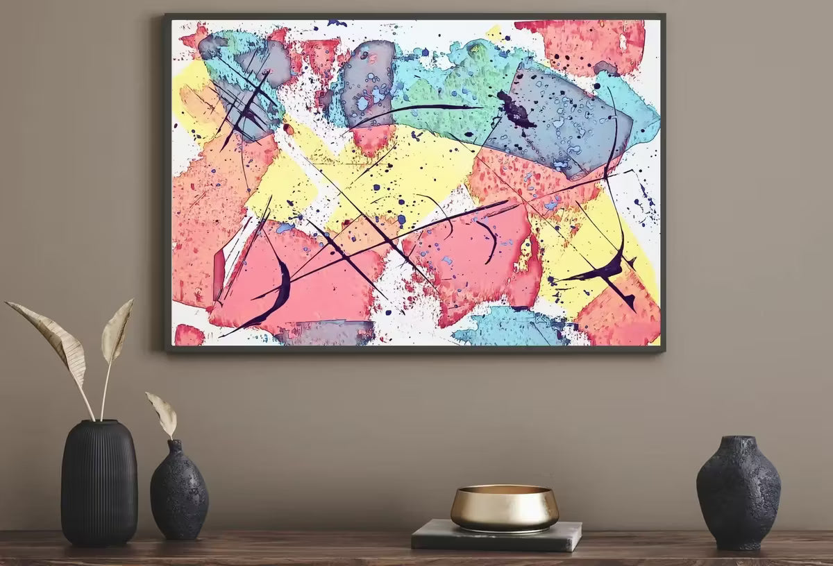 Pastel Pink and Blue Abstract Painting Printable Wall Art. Colorful Abstract Wall Art Download. Abstract Art Prints for Home or Office Decor – Printable Wall Art