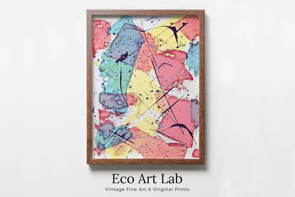 Pastel Pink and Blue Abstract Painting Printable Wall Art. Colorful Abstract Wall Art Download. Abstract Art Prints for Home or Office Decor – Printable Wall Art