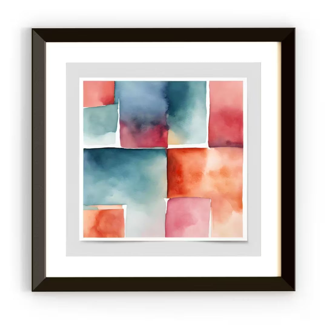 Pastel Watercolor Wall Art I Square Format Printable Decor I  Home Painting – Printable Wall Art