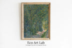 Framed view of Path in the Woods Vincent van Gogh Famous Printable Art. Instant Download van Gogh Print. Vintage Forest Painting. Fine Art Print – printable wall art digital download.