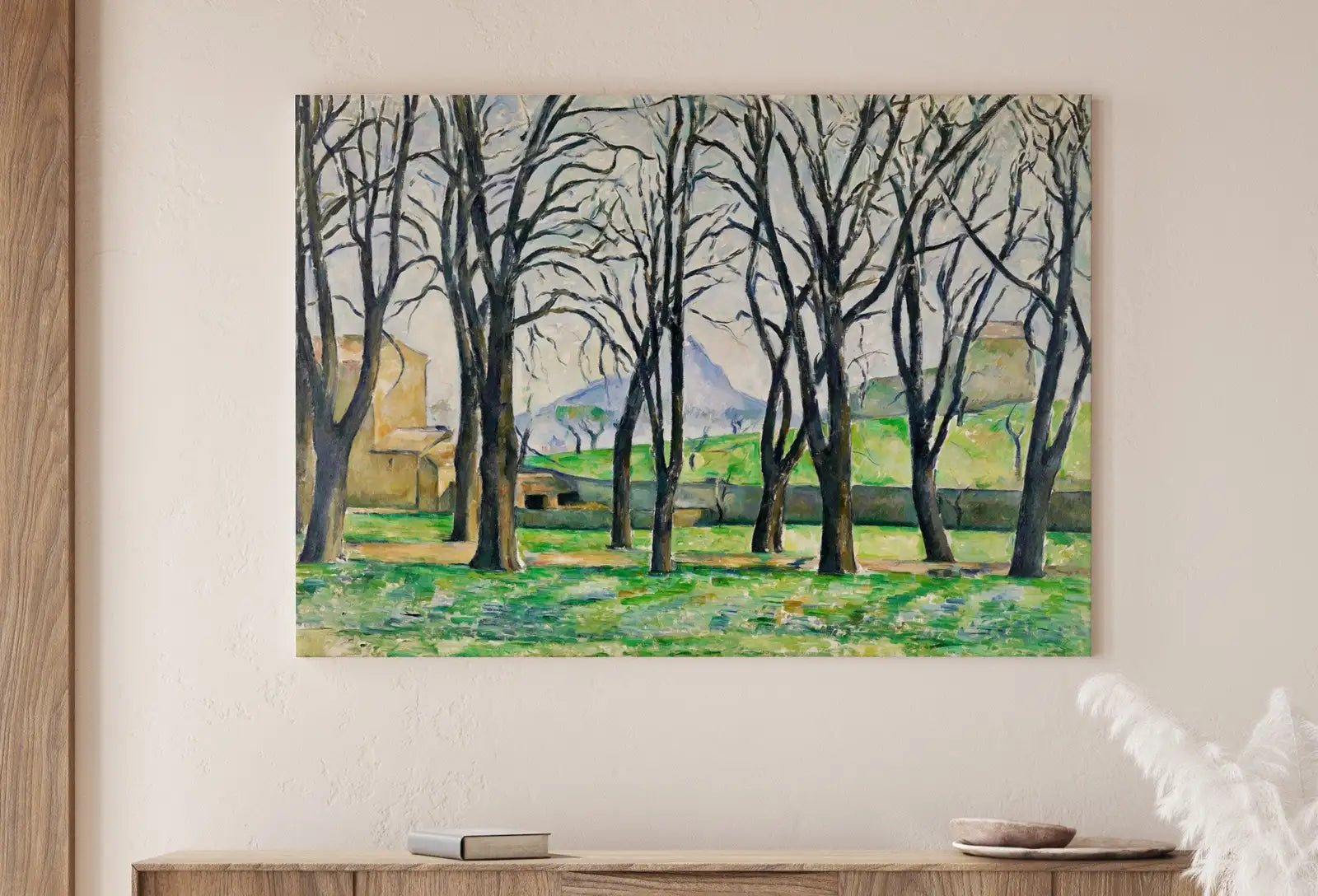 Detail view of artwork from Paul Cézanne Famous Chestnut Trees Landscape Painting. Instant Download Vintage Decor. Cézanne Nature Print. Printable Art. Vintage Decor. (variation 1)