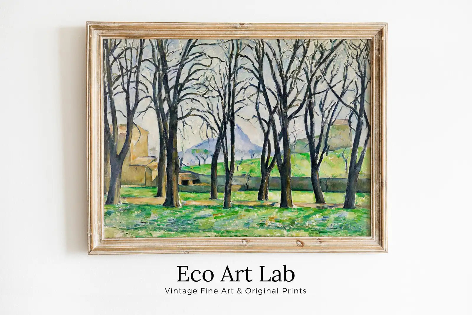 Framed view of Paul Cézanne Famous Chestnut Trees Landscape Painting. Instant Download Vintage Decor. Cézanne Nature Print. Printable Art. Vintage Decor – printable wall art digital download.